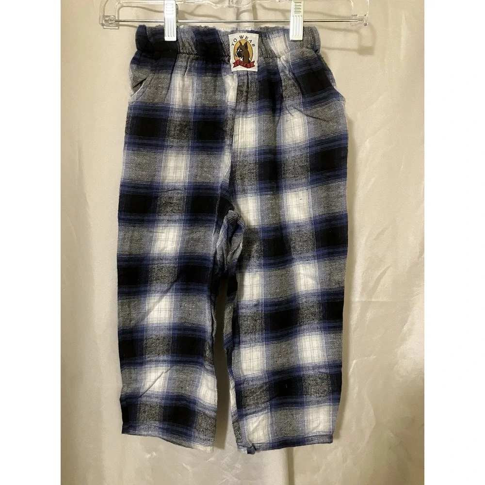 VTG Yo Wear Max Boxxer KIDS Pants XS Green‎ NOS 100% Cotton Flannel USA Pockets